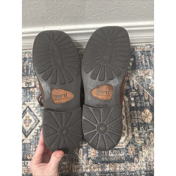 Born Linden Mens Size 10.5 Brown Leather M9355 Oxfords Loafers Distressed Walnut - Picture 9 of 9